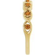 14K Yellow Natural Citrine Stackable Ring