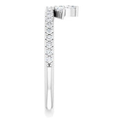 Platinum 1/3 CTW Natural Diamond Stackable Crown Ring