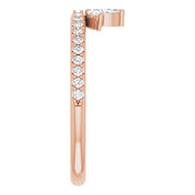 14K Rose 1/3 CTW Natural Diamond Stackable Crown Ring