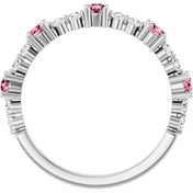 Platinum Natural Pink Tourmaline & 1/6 CTW Natural Diamond Ring