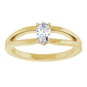 14K Yellow Sapphire Youth Solitaire Ring