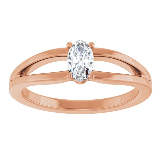 14K Rose Sapphire Youth Solitaire Ring