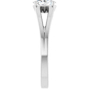 Sterling Silver Imitation Diamond Solitaire Youth Ring