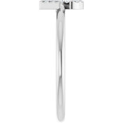 14K White .06 CTW Natural Diamond Initial G Ring