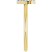 14K Yellow .06 CTW Natural Diamond Initial G Ring