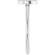 Sterling Silver .06 CTW Natural Diamond Initial D Ring
