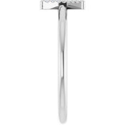 Sterling Silver .05 CTW Natural Diamond Initial K Ring