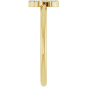 14K Yellow .05 CTW Natural Diamond Initial S Ring