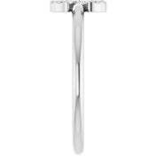 Sterling Silver .05 CTW Natural Diamond Initial C Ring