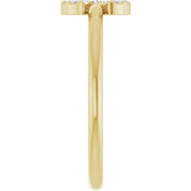 14K Yellow .05 CTW Natural Diamond Initial C Ring