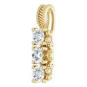 14K Yellow 5/8 CTW Lab-Grown Diamond Pendant