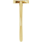 14K Yellow .06 CTW Natural Diamond Initial Z Ring