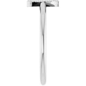 Platinum .06 CTW Natural Diamond Initial Z Ring