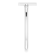 14K White Initial A Ring
