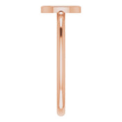 14K Rose Initial D Ring