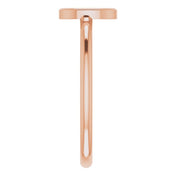 14K Rose Initial O Ring