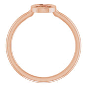 14K Rose Initial O Ring
