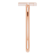 14K Rose Initial F Ring