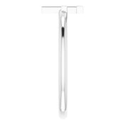 14K White Initial F Ring