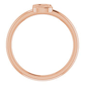 14K Rose Initial S Ring