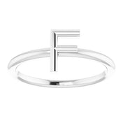 Platinum Initial F Ring