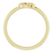 14K Yellow Initial G Ring