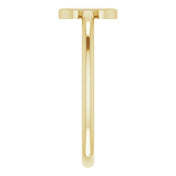 14K Yellow Initial C Ring