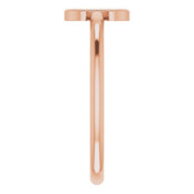14K Rose Initial C Ring