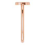 14K Rose Initial S Ring