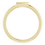 14K Yellow Initial Z Ring