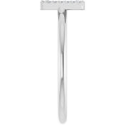 14K White .06 CTW Natural Diamond Initial W Ring
