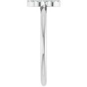 14K White .08 CTW Natural Diamond Initial B Ring