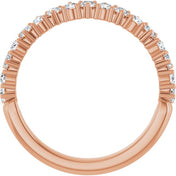 14K Rose 1/2 CTW Lab-Grown Diamond Anniversary Band