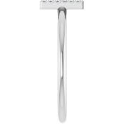 14K White .05 CTW Natural Diamond Initial H Ring