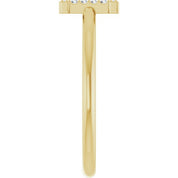 14K Yellow .04 CTW Natural Diamond Initial I Ring