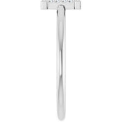 Platinum .04 CTW Natural Diamond Initial I Ring