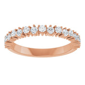 14K Rose 1/2 CTW Lab-Grown Diamond Anniversary Band