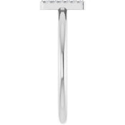 14K White .06 CTW Natural Diamond Initial N Ring