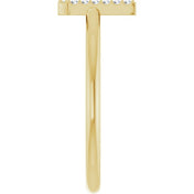 14K Yellow .04 CTW Natural Diamond Initial L Ring