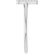 Platinum .04 CTW Natural Diamond Initial L Ring