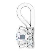 14K White 1/2 CTW Lab-Grown Diamond Pendant