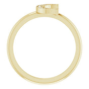 14K Yellow .04 CTW Natural Diamond Stackable Crescent Ring