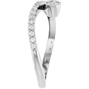 Platinum Natural White Sapphire & 1/5 CTW Natural Diamond Ring