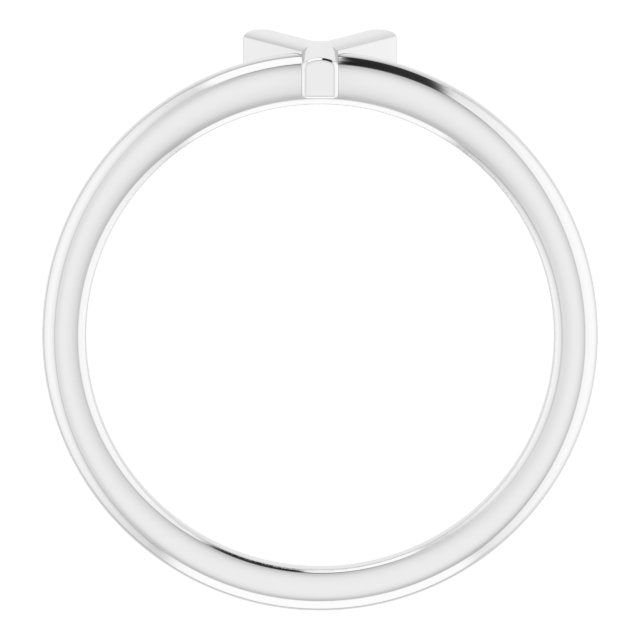 Platinum Initial Y Ring