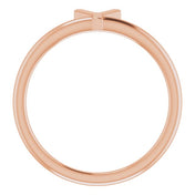 14K Rose Initial Y Ring