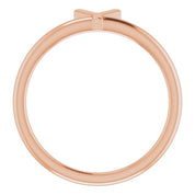 14K Rose Initial Y Ring