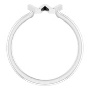 Platinum Initial W Ring
