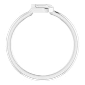 Sterling Silver Initial B Ring