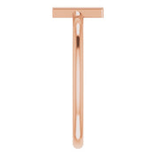 14K Rose Initial V Ring