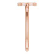 14K Rose Initial B Ring